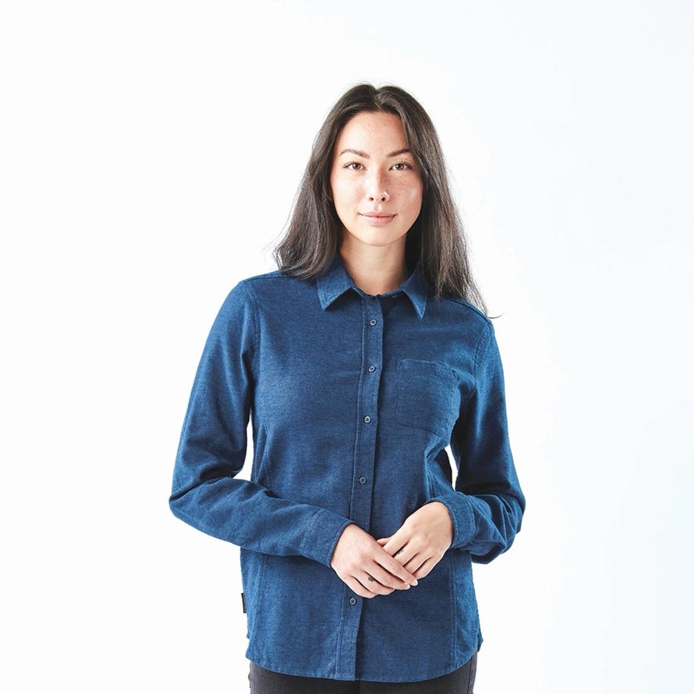 Women's Dockyard L/S Twill Shirt Graphite Size Large